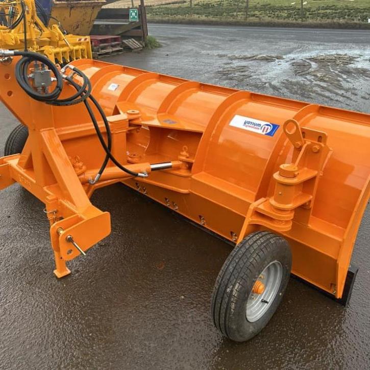 850mm x 2450mm Hydraulic Slew Snow Blade with Pneumatic Castors